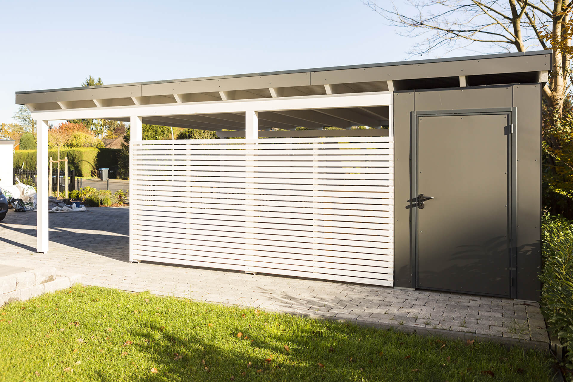 Carport Seite Weiss Mein Carport